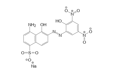 1-Naphthalenesulfonic acid, 4-amino-5-hydroxy-6-[(2-hydroxy-3,5-dinitrophenyl)azo]-, monosodium salt