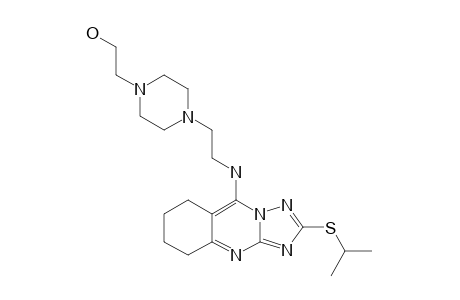 2-(1-METHYLETHYLTHIO)-5-[2-(4-(2-HYDROXYETHYL)-PIPERAZIN-1-YL)-ETHYL]-AMINO-6,7,8,9-TETRAHYDRO-1,2,4-TRIAZOLO-[5,1-B]-QUINAZOLINE