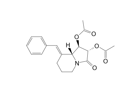 (1R)-(1.beta.,2.alpha.,8E,8a.beta.)-1,2-diacetoxy-8-(phenylmethylene)hexahydro-3(2H)-indolizinone