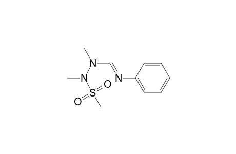 Methanesulfonic acid, 1,2-dimethyl-2-[(phenylimino)methyl]hydrazide