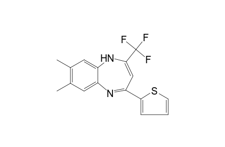 7,8-Dimethyl-4-(2-thienyl)-2-(trifluoromethyl)-1H-1,5-benzodiazepine