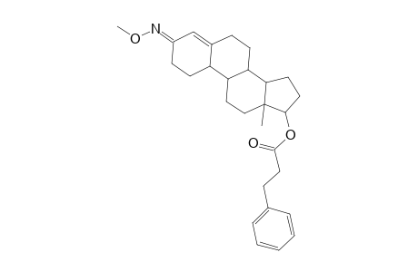 Estr-4-en-3-one, 17-(1-oxo-3-phenylpropoxy)-, 3-(O-methyloxime), (17.beta.)-