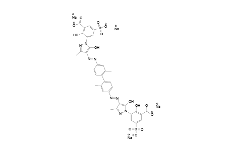 Salicylic acid, 3,3'-[(2,2'-dimethyl-4,4'-biphenylylene)bis[azo(3-methyl-5-oxo-2-pyrazoline-4,1-diyl)]]bis[5-sulfo-, tetrasodium salt