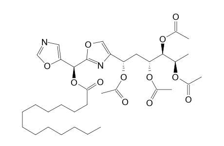 arabino-Hexitol, 1,5-dideoxy-6-C-[2-[5-oxazolyl[(1-oxotetradecyl)oxy]methyl]-4-oxazolyl]-, 2,3,4,6-tetraacetate, (6S*)-