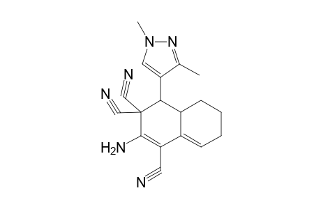 2-Amino-4-(1,3-dimethyl-1H-pyrazol-4-yl)-4a,5,6,7-tetrahydro-4H-naphthalene-1,3,3-tricarbonitrile