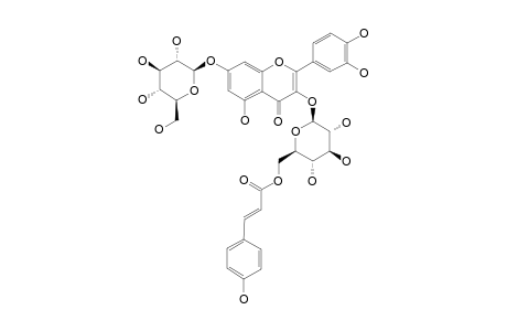 QUERCETIN-3-O-BETA-(6''-E-PARA-COUMAROYLGLUCOPYRANOSIDE)-7-O-BETA-GLUCOPYRANOSIDE