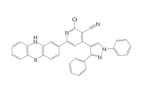 2-chloro-1,2-dihydro-3-cyano-6-(10H-phenothiazin-2-yl)-4-(1,3-diphenyl-1H-pyrazol-4-yl)pyridine