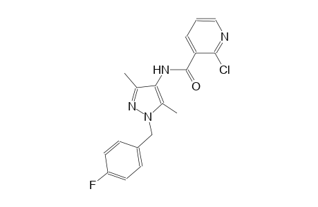 2-chloro-N-[1-(4-fluorobenzyl)-3,5-dimethyl-1H-pyrazol-4-yl]nicotinamide