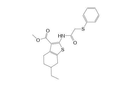methyl 6-ethyl-2-{[(phenylsulfanyl)acetyl]amino}-4,5,6,7-tetrahydro-1-benzothiophene-3-carboxylate