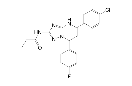 N-[5-(4-chlorophenyl)-7-(4-fluorophenyl)-4,7-dihydro[1,2,4]triazolo[1,5-a]pyrimidin-2-yl]propanamide