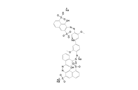 1,6-Naphthalenedisulfonic acid, 8-hydroxy-7-[[4-[[4'-[(1-hydroxy-3,8-disulfo-2-naphthalenyl)azo]-3,3'-dimethoxy[1,1'-biphenyl]-4-yl]azo]-1-naphthalenyl]azo]-, tetrasodium salt