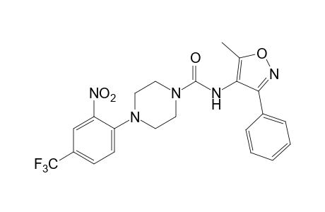 N-(5-methyl-3-phenyl-4-isoxazolyl)-4-(2-nitro-alpha,alpha,alpha-trifluoro-p-tolyl)-1-piperazinecarboxamide