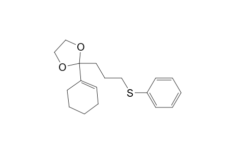 1,3-Dioxolane, 2-(1-cyclohexen-1-yl)-2-[3-(phenylthio)propyl]-