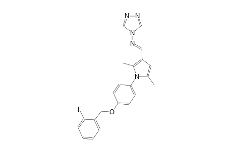 N-[(E)-(1-{4-[(2-fluorobenzyl)oxy]phenyl}-2,5-dimethyl-1H-pyrrol-3-yl)methylidene]-4H-1,2,4-triazol-4-amine