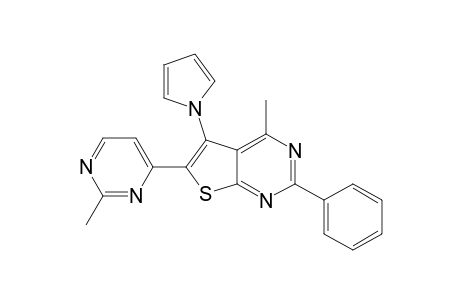 6-(2-Methyl-pyrimidin-6-yl)-5-(1-pyrrolyl)-4-methyl-2-phenylthieno[2,3-d]pyrimidine