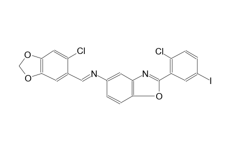 N-[(E)-(6-chloro-1,3-benzodioxol-5-yl)methylidene]-2-(2-chloro-5-iodophenyl)-1,3-benzoxazol-5-amine