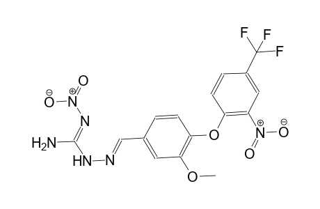 3-methoxy-4-[2-nitro-4-(trifluoromethyl)phenoxy]benzaldehyde [(E)-amino(2,2-dioxido-2lambda~1~-diazanylidene)methyl]hydrazone