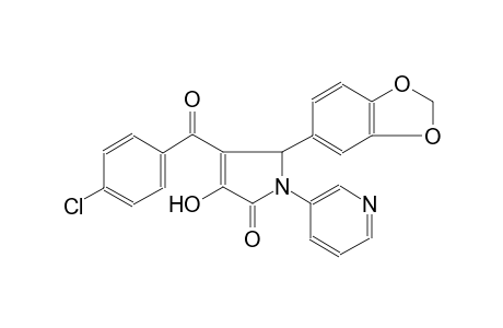 5-(1,3-Benzodioxol-5-yl)-4-(4-chlorobenzoyl)-3-hydroxy-1-(3-pyridinyl)-1,5-dihydro-2H-pyrrol-2-one