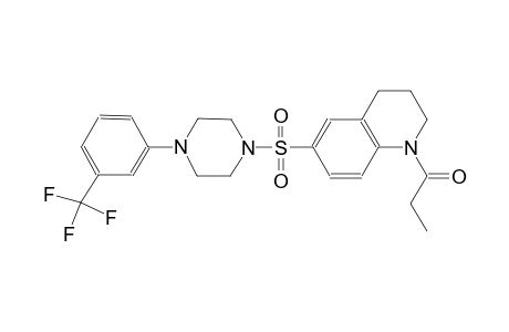 quinoline, 1,2,3,4-tetrahydro-1-(1-oxopropyl)-6-[[4-[3-(trifluoromethyl)phenyl]-1-piperazinyl]sulfonyl]-