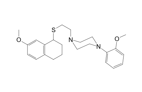 1-(2-Methoxyphenyl)-4-[2-[(7-methoxy-1,2,3,4-tetrahydronaphthylen-1-yl)thio]ethyl]piperazine