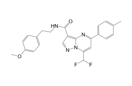 7-(difluoromethyl)-N-[2-(4-methoxyphenyl)ethyl]-5-(4-methylphenyl)pyrazolo[1,5-a]pyrimidine-3-carboxamide