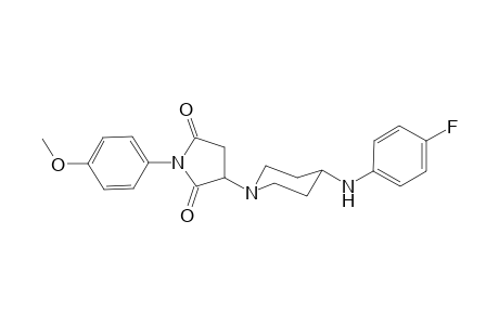 1H-Pyrrole-2,5-dione, 3-[4-[(4-fluorophenyl)amino]-1-piperidinyl]dihydro-1-(4-methoxyphenyl)-