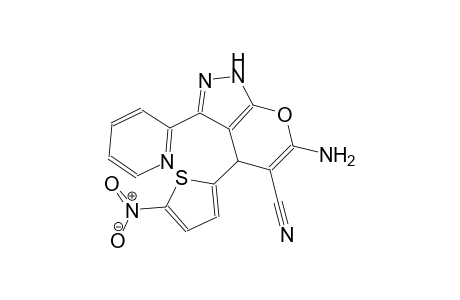 6-Amino-4-(5-nitro-2-thienyl)-3-(2-pyridyl)-2,4-dihydropyrano[2,3-c]pyrazole-5-carbonitrile