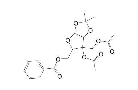 .alpha.-D-Xylofuranose, 3-C-[(acetyloxy)methyl]-1,2-O-(1-methylethylidene)-, 3-acetate 5-benzoate
