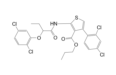 propyl 2-{[2-(2,5-dichlorophenoxy)butanoyl]amino}-4-(2,4-dichlorophenyl)-3-thiophenecarboxylate