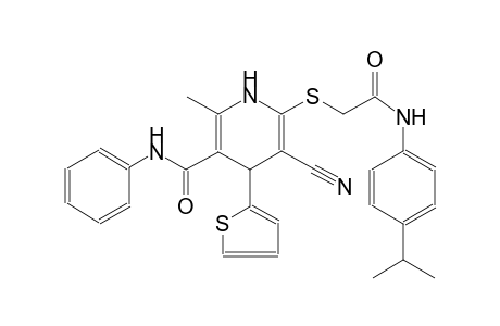 3-pyridinecarboxamide, 5-cyano-1,4-dihydro-2-methyl-6-[[2-[[4-(1-methylethyl)phenyl]amino]-2-oxoethyl]thio]-N-phenyl-4-(2-thienyl)-