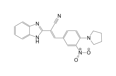 (2E)-2-(1H-benzimidazol-2-yl)-3-[3-nitro-4-(1-pyrrolidinyl)phenyl]-2-propenenitrile