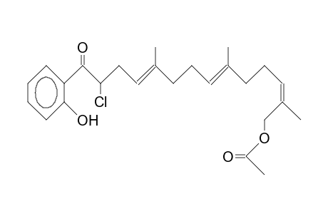 (4E,8E,12Z)-14-Acetoxy-2-chloro-1-(2-hydroxy-phe nyl)-5,9,13-trimethyl-tetradeca-4,8,12-trien-1-one