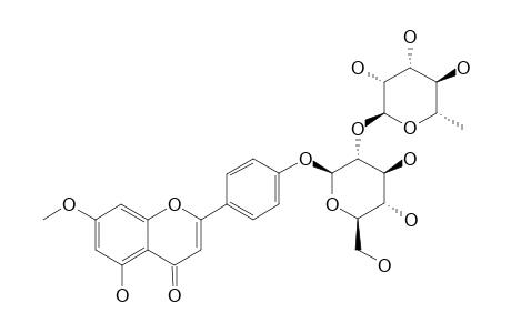 GENKWANIN-4'-O-[ALPHA-L-RHAMNOPYRANOSYL-(1->2)-BETA-D-GLUCOPYRANOSIDE]