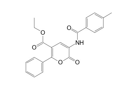 2-OXO-6-PHENYL-3-(p-TOLUAMIDO)-2H-PYRAN-5-CARBOXYLIC ACID, ETHYL ESTER