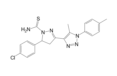 5-(4-chlorophenyl)-4,5-dihydro-3-(5-methyl-1-p-tolyl-1H-1,2,3-triazol-4-yl)pyrazole-1-carbothioamide