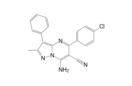 pyrazolo[1,5-a]pyrimidine-6-carbonitrile, 7-amino-5-(4-chlorophenyl)-2-methyl-3-phenyl-