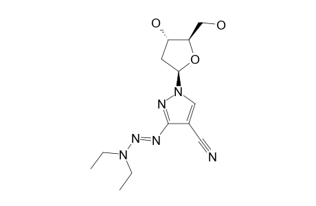 2-(2-DEOXY-BETA-D-ERYTHRO-PENTOFURANOSYL)-5-(3,3-DIETHYL-1-TRIAZENO)-PYRAZOLE-4-CARBONITRILE