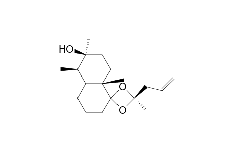 Spiro[1,3-dioxolane-2,1'(2'H)-naphthalen]-6'-ol, octahydro-5',6',8'a-trimethyl-5'-(2-propenyl)-, (4'a.alpha.,5'.alpha.,6'.beta.,8'a.beta.)-(.+-.)-