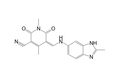 (5Z)-1,4-dimethyl-5-{[(2-methyl-1H-benzimidazol-6-yl)amino]methylene}-2,6-dioxo-1,2,5,6-tetrahydro-3-pyridinecarbonitrile
