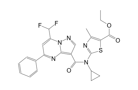 ethyl 2-(cyclopropyl{[7-(difluoromethyl)-5-phenylpyrazolo[1,5-a]pyrimidin-3-yl]carbonyl}amino)-4-methyl-1,3-thiazole-5-carboxylate