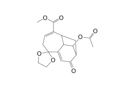 Methyl endo-11-acetoxy-5,5-ethylenedioxy-2-oxotricyclo[7.2.1.0(4,10)]dodeca-3,7-diene-8-carboxylate