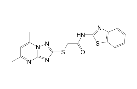 N-(benzo[d]thiazol-2-yl)-2-(5,7-dimethyl-[1,2,4]triazolo[1,5-a]pyrimidin-2-ylthio)acetamide