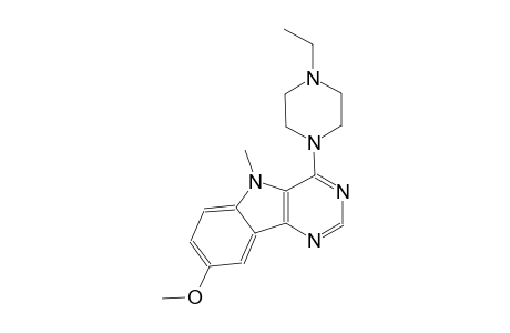 4-(4-ethyl-1-piperazinyl)-8-methoxy-5-methyl-5H-pyrimido[5,4-b]indole