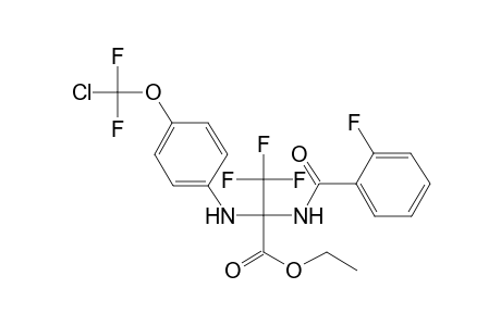 Propanoic acid, 2-(4-chlorodifluoromethoxyphenylamino)-3,3,3-trifluoro-2-(2-fluorobenzoylamino)-, ethyl ester
