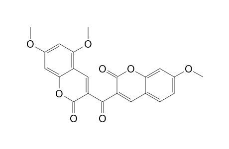 3-(2-keto-7-methoxy-chromene-3-carbonyl)-5,7-dimethoxy-coumarin
