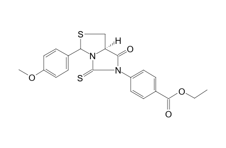 4-[(7aR)-3-(4-methoxyphenyl)-7-oxo-5-sulfanylidene-3,7a-dihydro-1H-imidazo[1,5-c]thiazol-6-yl]benzoic acid ethyl ester