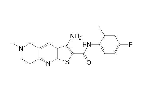 Thieno[2,3-b][1,6]naphthyridine-2-carboxamide, 3-amino-N-(4-fluoro-2-methylphenyl)-5,6,7,8-tetrahydro-6-methyl-