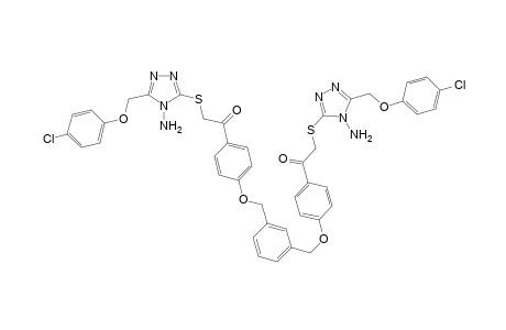 2-({4-amino-5-[(4-chlorophenoxy)methyl]-4H-1,2,4-triazol-3-yl}sulfanyl)-1-(4-{[3-({4-[2-({4-amino-5-[(4-chlorophenoxy)methyl]-4H-1,2,4-triazol-3-yl}sulfanyl)acetyl]phenoxy}methyl)phenyl]methoxy}phenyl)ethan-1-one