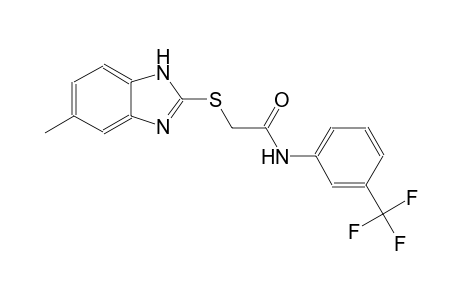 2-[(5-methyl-1H-benzimidazol-2-yl)sulfanyl]-N-[3-(trifluoromethyl)phenyl]acetamide