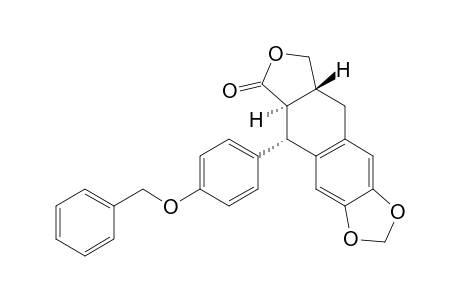 Furo[3',4':6,7]naphtho[2,3-d]-1,3-dioxol-6(5aH)-one, 5,8,8a,9-tetrahydro-5-[4-(phenylmethoxy)phenyl]-, (5.alpha.,5a.alpha.,8a.beta.)-(.+-.)-